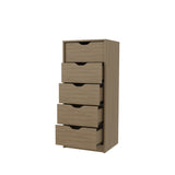 FM FURNITURE Olijato 5-Drawer Dresser for Nurseries and Bedrooms Modern Space-Saving Storage, B128P301391