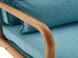 Oak Armrest Oak Upholstered Single Lounge Chair Indoor Lounge Chair Teal 75608109