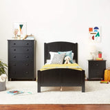 Contemporary Black Finish 1pc Chest of Drawers Plywood Pine Veneer Bedroom Furniture 5 drawers Tall HS00F4237-ID-AHD
