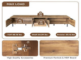 78" TV Stand for 85 75 65 Inch TV, TV Consoles for Living Room, Entertainment Center Wood TV Media 96486366
