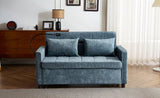 56.9" Loveseat Sofa Pull-out Sofa Bed Sleeper Sofa with a Reversible Backrest Cushion, Side Pockets, N719P208853R