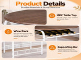 1 Table 2 Chairs Table Set, Oval Tabletop, MDF & Metal Frame, KD Assemble 25841505
