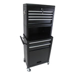 ZUN Tool Cabinet on Wheels, 6-Drawer Lockable Rolling Tool Chest w/ 4 Universal Wheels, 2 in 1 W110282271