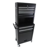 Tool Cabinet on Wheels, 6-Drawer Lockable Rolling Tool Chest w/ 4 Universal Wheels, 2 in 1 W110282271