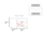 Sheridan Bathroom Vanity with 2 Doors and Sink, White B128P314799