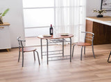 Brown Wood Grain PVC Breakfast Table 53152587