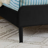 Full Size Upholstered Platform Bed Frame with 2 Storage Drawers, Adjustable Velvet Sofa Bed, Black W1413P298912