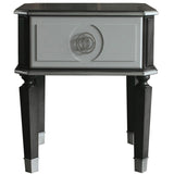 Charcoal and Light Grey End Table with 1 Drawer B062P185733