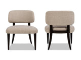 Harriet Split Back Upholstered Dining Side Chair, Set of 2, Merino Gray Wool Blend B2719P269266