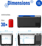 V18 Portable Refrigerator, 19Qt Car Freezer with APP Control,12V,45W Low Noice Cooler for RV, Boat W2089P187465