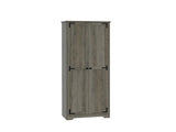Distressed Gray 67" Tall Farmhouse Food Pantry Freestanding Cabinet with Multi-Level Adjustable 31486998