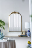 ZUN 24" x 36" Arched Wall Mirror with Gold Metal Frame, Wall Mirror for Living Room Bedroom Hallway W2078135193