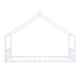 Twin Size Metal House Bed, White MF305886AAK