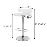 Clear and Chrome Adjustable Swivel Stool B062P181303
