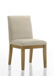 ZUN Jasper Set of 2 Driftwood Finish Contemporary Beige Fabric 19"W Dining Chair B061125418