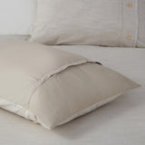 5 Piece Organic Cotton Oversized Comforter Cover Set w/removable insert Natural Full/Queen B035128744