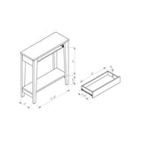 Modern Two Toned Console with Two Shelves - White and Tan B107131402