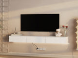 Floating TV Stand Wall Mounted with 16 Color LEDs,67" Modern TV Stand, Floating TV Cabinet W1321P307882