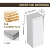 12" Bathroom Side Cabinet,Soft Close Doors,Float Mounting Design, W999P248644