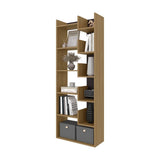 White Bookcase in Melamine with Open Storage B062P290269