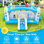 ZUN Multifunctional Jump 'n Slide Inflatable Bouncer for Kids Complete Setup with Blower - 198" x 180" W1677115481