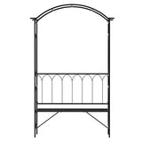 ZUN Steel Garden Arch with 2-Seat Bench 45042326