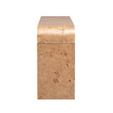 U_STYLE Modern Entryway Table with Burl Wood Veneer,Suitable for Entryway, Hallway, Living Room, N711P216235D