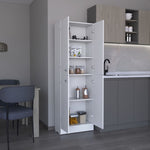 ZUN Lynch Kitchen Pantry Storage Cabinet 71" Height, With 4 Doors, 5 Adjustable Shelves, Freestanding B200P188842