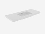 BB0248Y101H integrated engineered solid surface basin WITHOUT drain and faucet, glossy white color W1865P442971