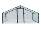 10 x 10 ft Large Metal Chicken Coop, Walk-in Poultry Cage Chicken Hen Run House with Waterproof 90845819