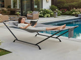 Freestanding Hammock with Stand, 600LBS Heavy Duty Outdoor Hammock Bed with Soft Pillow & Storage 52882641