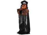 6ft Skull-Headed Pumpkin Man with Orange Eyes, Bullet-Shaped Head, Ghostly Scream, Voice-Activated, 72712111
