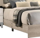 Contemporary 1pc Cream Finish California King Size Bed Bedroom Furniture Gray V-Design Headboard B011P236816