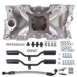 ZUN 4150 EFI Single Plane Intake Manifold with Fuel Rail for Chevy Small Block Gen I 41329476