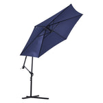 ZUN 10ft Cantilever Patio Umbrella, Offset Hanging Outdoor Table Umbrella with Tilt Crank, 6 Sturdy 54897285