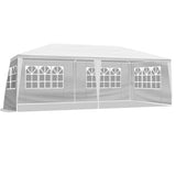 10'X20' Outdoor Party Tent with 4 Removable Sidewalls, Waterproof Canopy Patio Wedding Gazebo, White 02748343
