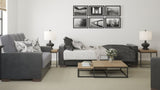 PrimeNest NimbusFlow Upholstered Convertible Sofabed with Storage, Grey/Black-PU Polyester B030P286521