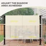 10 x 10ft Gazebo Replacement Canopy, UV Protection Pergola Shade Cover Cream White 93109697