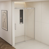 56-60"W x74"H Semi-Frame Single Sliding Shower Door,304 Stainless Steelin Brushed Nickel W2965P277289