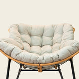 Larger Outdoor Rocking Patio Egg Rocking Indoor Papasan Rattan Wicker Lounge W2887P335742