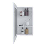 ZUN Juno 25.7" H x 15.7" W Narrow Mirror Medicine Cabinet, One door with Three interior Shelves for B070P242486