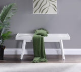 Larwich Solid Wood Slatted Bench, 41.30-Inch Long, White T2574P164600