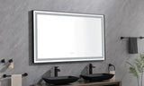 ZUN 96in. W x36 in. H Framed LED Single Bathroom Vanity in Polished Crystal Bathroom Vanity LED W1272122071