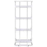 Glossy White 4-Shelf Open Back Bookcase B062P153766