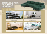 U-Shaped Convertible Sectional Sofa with 2 Chaise Lounges, 4-Seater Modular Couch with Removable & 13591689