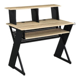 Natural and Black Music Desk with Cord Managements B062P184577
