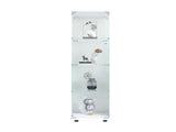 Glass Display Cabinet 4 Shelves with Door, Floor Standing Curio Bookshelf for Living Room Bedroom W1806P197873