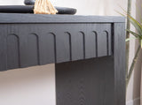Modern Black Console Table with 4 Drawers 59.2" Entryway Table with Storage W2729P298159