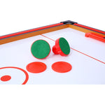 ZUN 5-in-1 Multi-Game Table - Billiards, Push Hockey, Foosball, Ping Pong, and Basketball brown/red 34748372