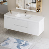 60" Floating Bathroom Vanity with Sink, Modern Wall-Mounted Bathroom Storage Vanity Cabinet with W1573P152688